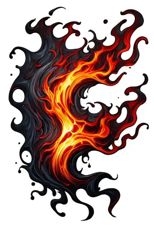 Flames And Blood Sleeve