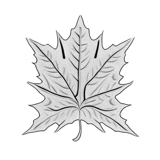 Pacific Island Tribal Maple Leaf
