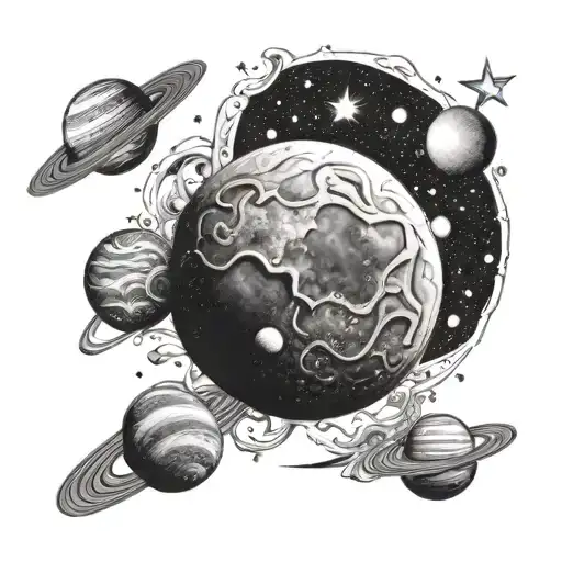 Planets And Moon And Stars Name Jay