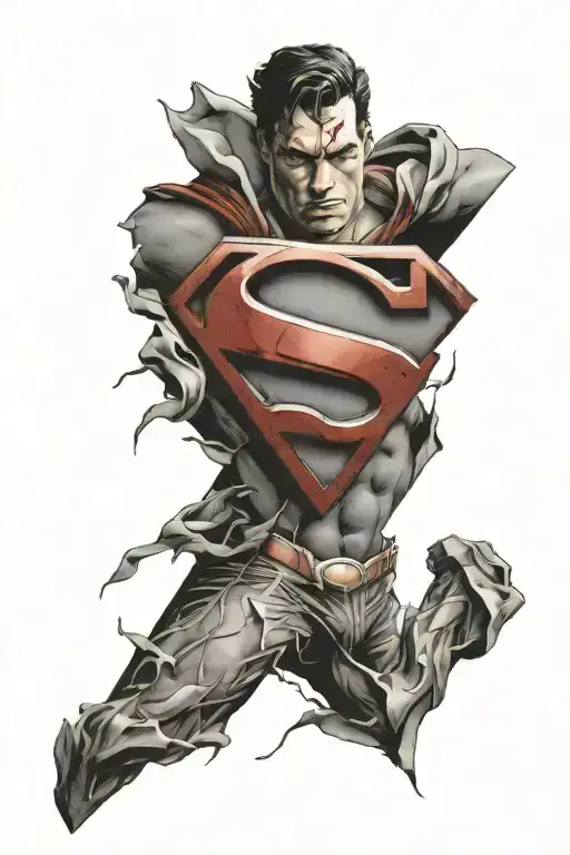 Superman Logo With The Letter M With A 1 Behind It