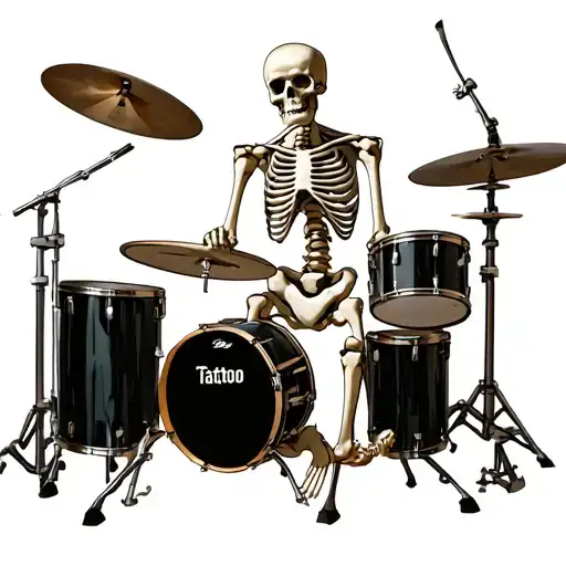 Skeleton Drummer Playing