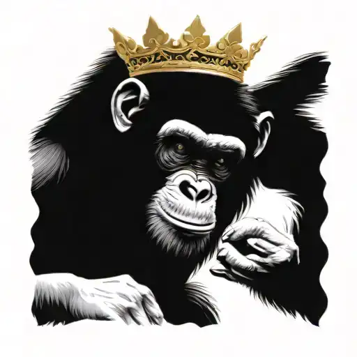 Ape Wearing Crown