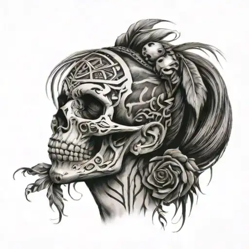 Skull Girl Tribal