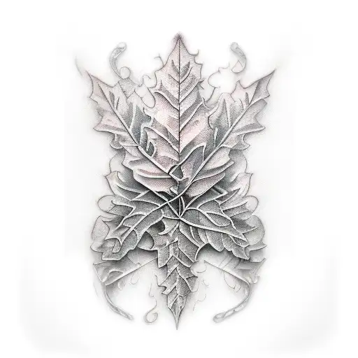 Underbust Pumpkin Oak Leaves