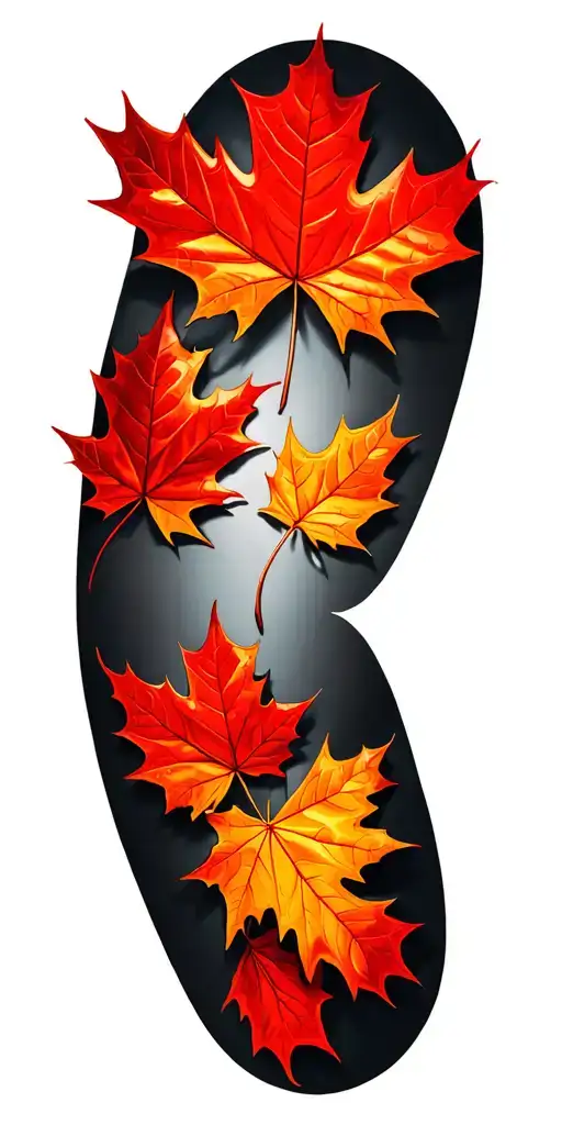 Red Maple Leaf Intertwined