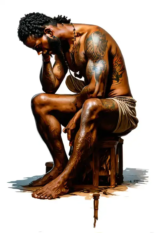 Slave Man Sitting