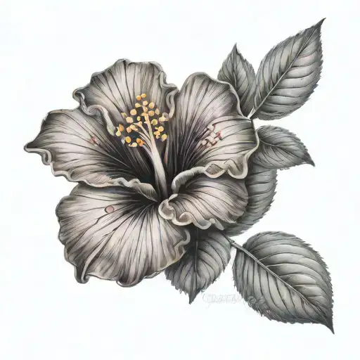 3 Red Hibiscus Flower