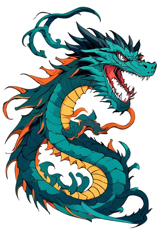 Naruto And Dragon Wrapped