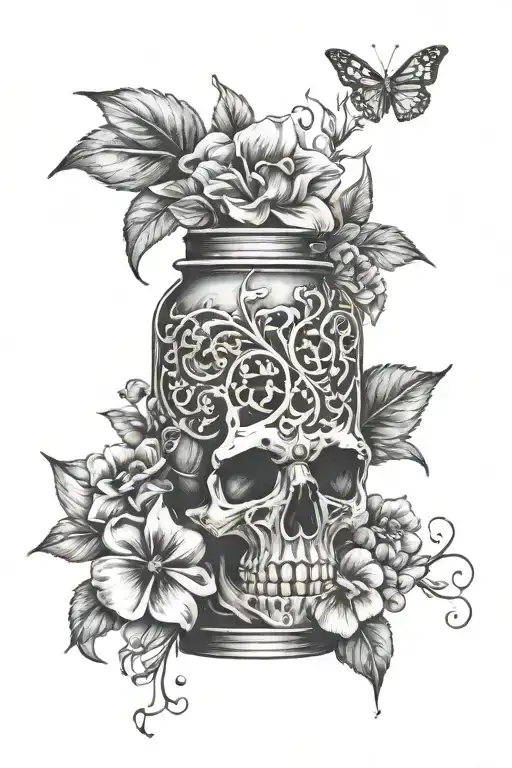 Poison Art With Flowers Wrapped Dark Side