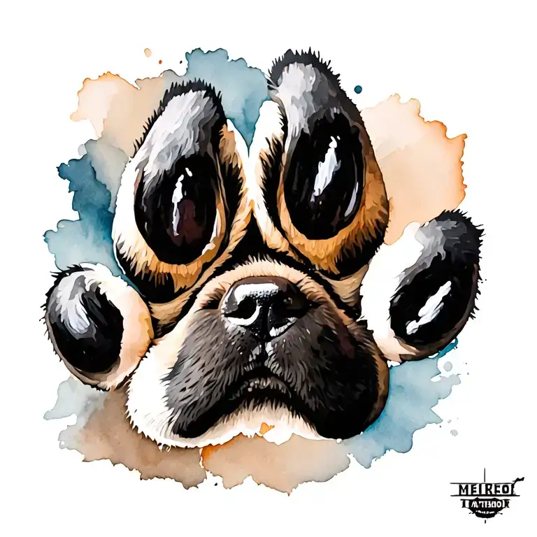 Paw Print Water Color
