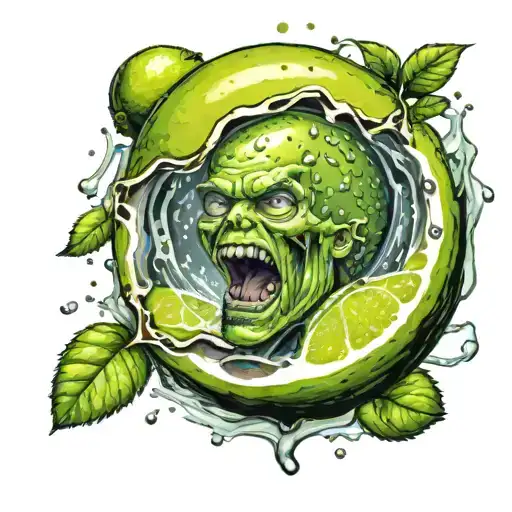 Lime Fruit Exploding His Own Body