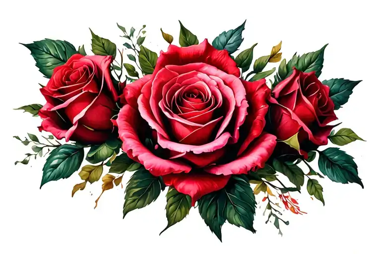 Phoneix With Roses