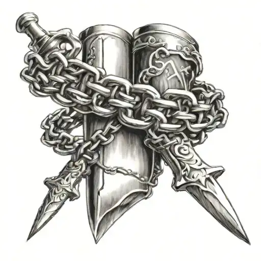 Dagger Wrapped In Chains Breaking