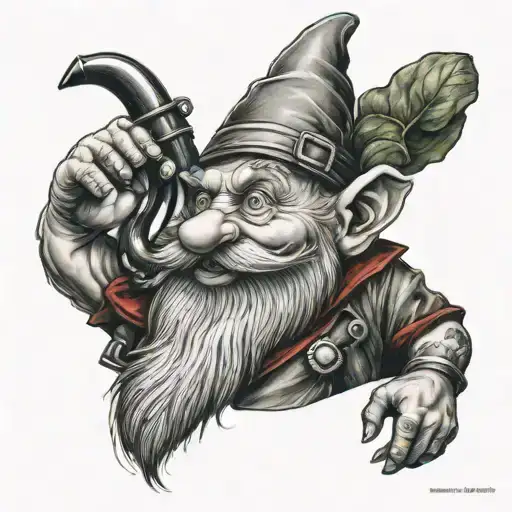 Garden Gnome With Pipe Red Rat