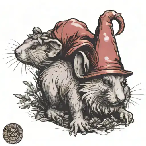 Garden Gnome Red Rat