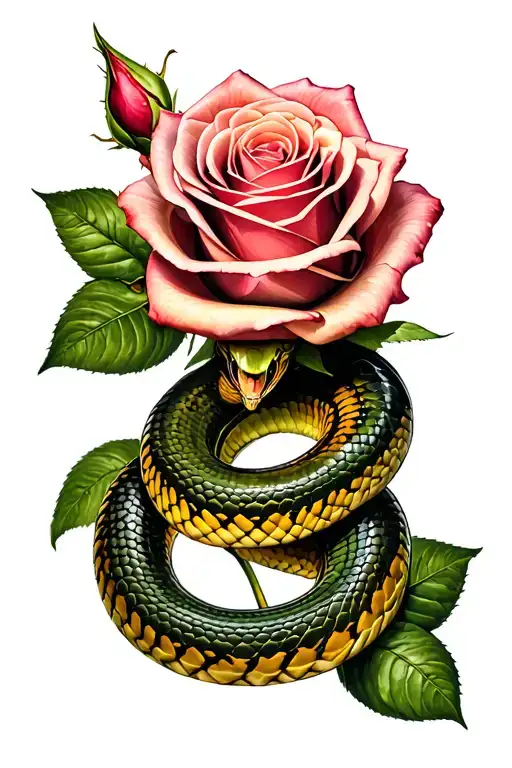 Rose And Snake