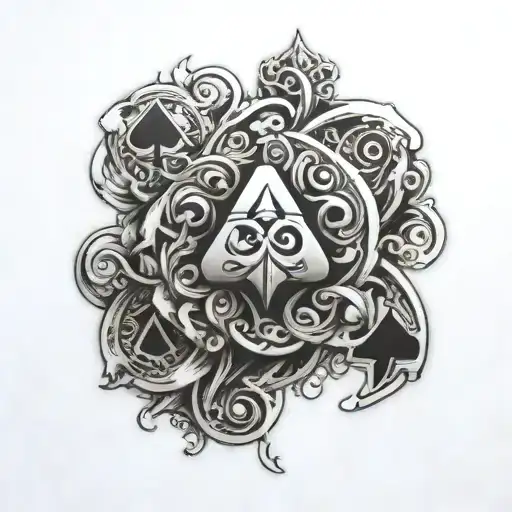 Card Game With Triskel Symbol Integrated