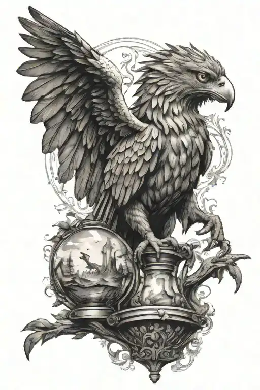 Gryphon Hour Glass Surrounded