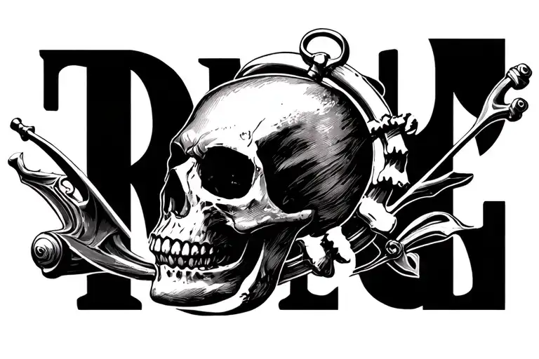 Nautical Skull Surrounded