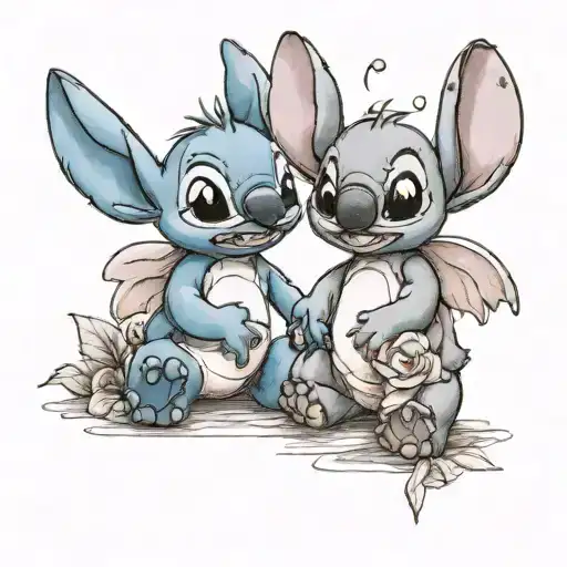 Stitch And Angel In Love