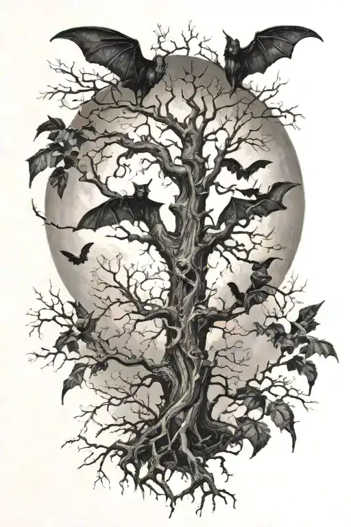 Poison Tree Wit Bats And Moon