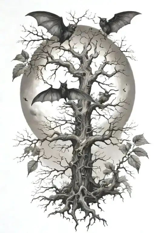 Poison Tree Wit Bats And Moon