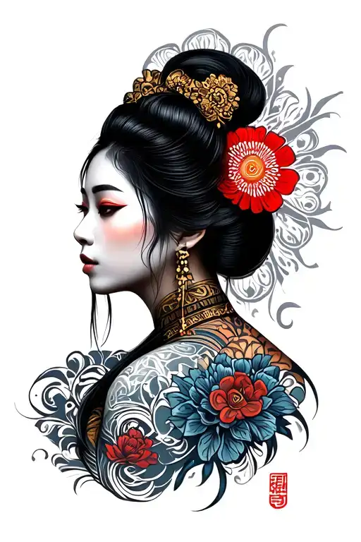 Japanesse With Tribal Pattern