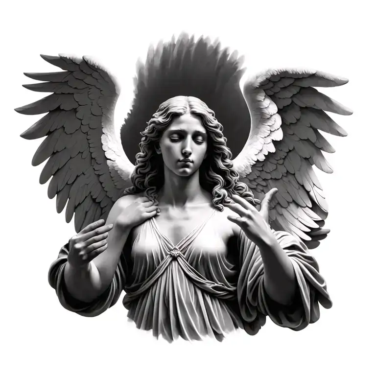 Angel With Spred Arms Raised