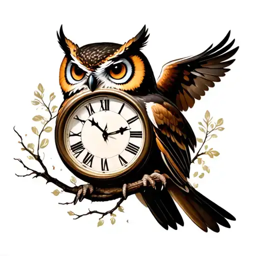 Owl Clock Surrounded