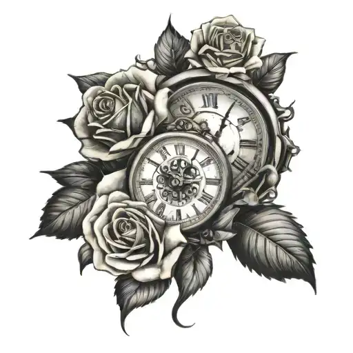 Full Moon Clock Roses