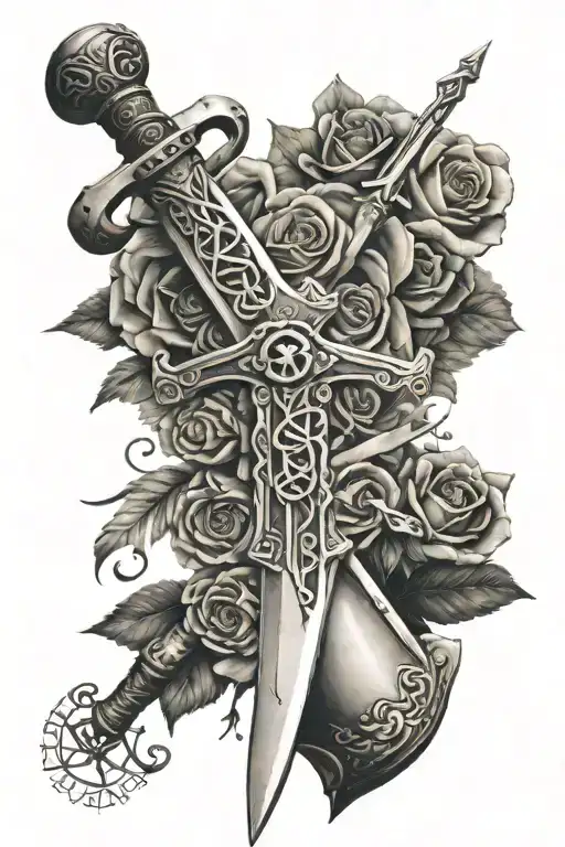 Sword And Roman Numerals