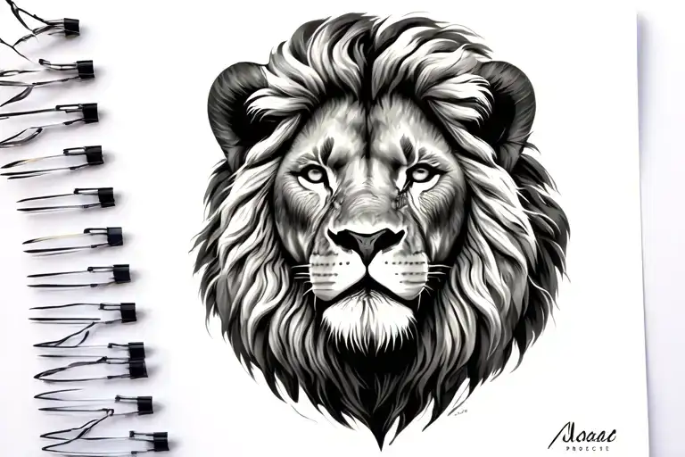 Men Tatto For Lion Head