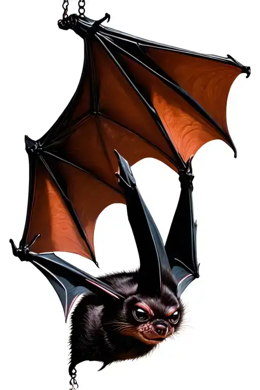 Bat Hanging Upside