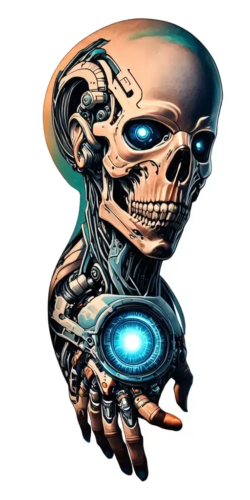 Cyborg Arm With A Portal