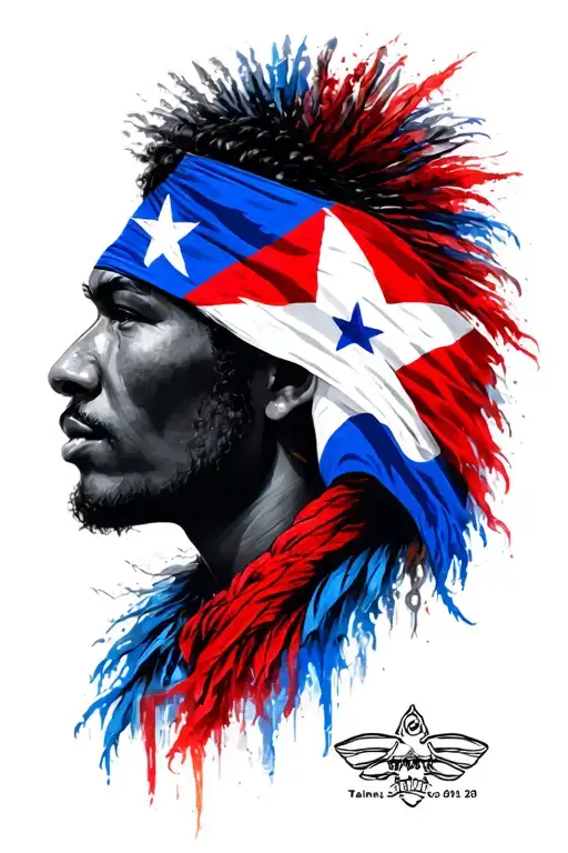 Taino Puerto Rican Flag