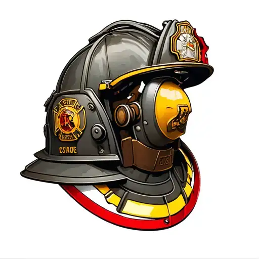 Firefighter Helmet Resting