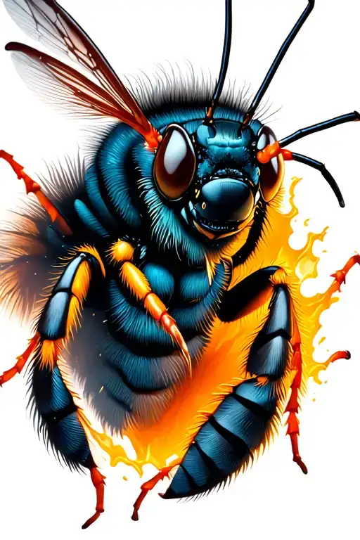 Hornet With Sting Breaking Through Barrier