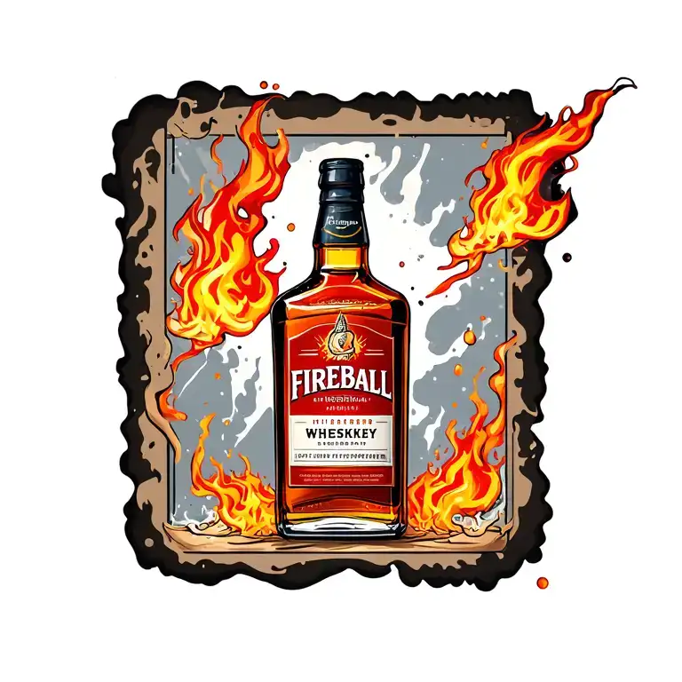 Fireball Whiskey Bottle