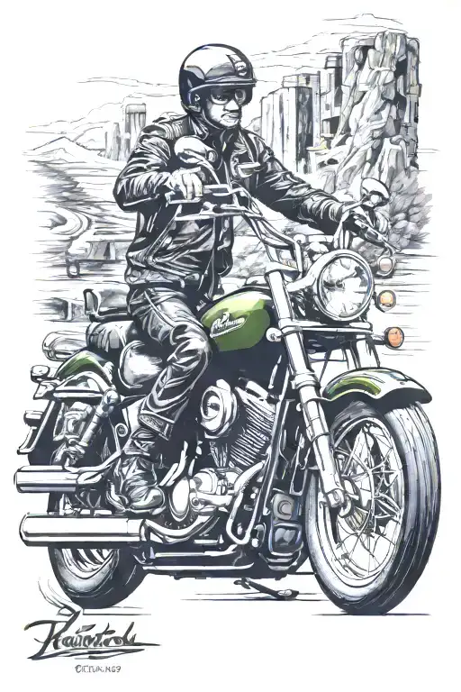 Old Kawasaki Vulcan 500 Cruising Along