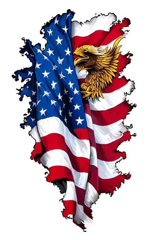 Scotland And American Flag Intertwined