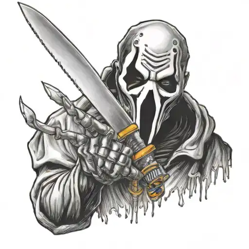 Ghostface Holding A Knife