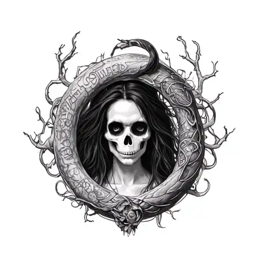 Death From The Sandman In An Ouroboros Frame