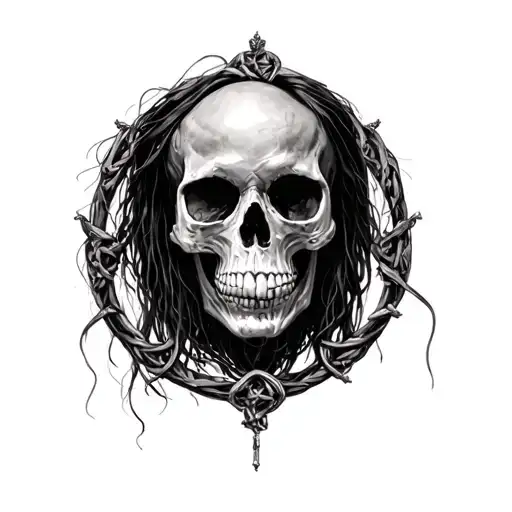 Death From The Sandman In An Ouroboros Frame Not A Skull