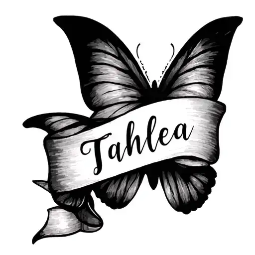 Girlfriends Name Tattoo Tahlea