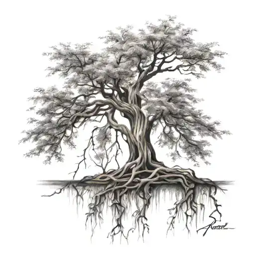 Willow Tree With Roots