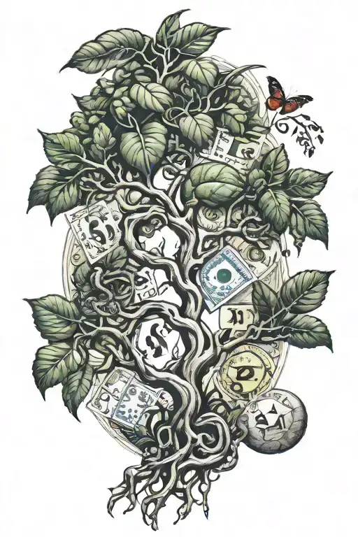 Scorpio Zodiac Sign With Money Tree Growing