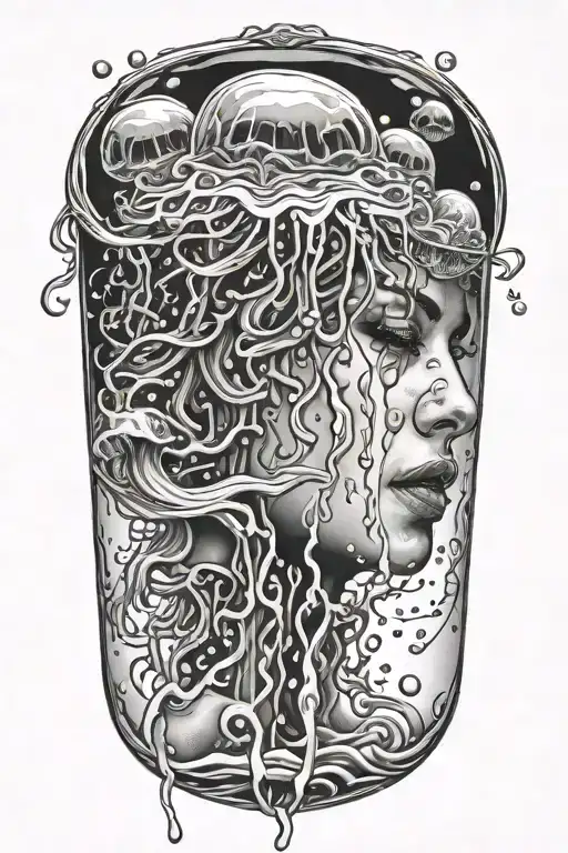 Jellyfish Bubbles Into Woman's Tears