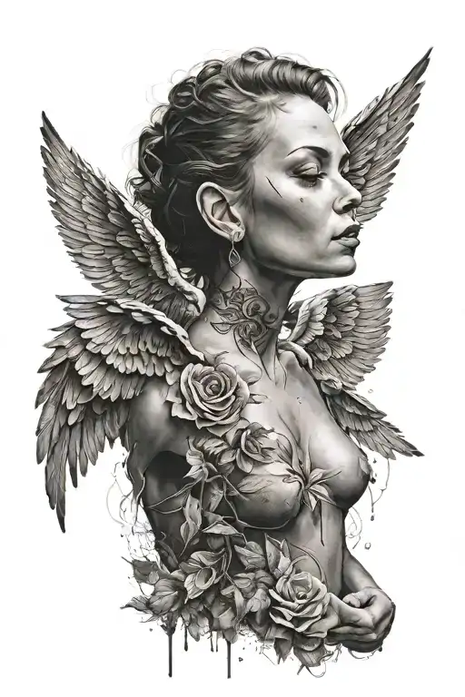 Portrait With Wings Spread