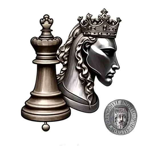 Chess Piece King And Chess Knight