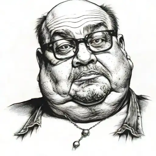 Fat Man With Glasses Staring At You